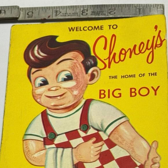 Vintage 1960s Shoney’s Big Boy Menu Restaurant Diner Authentic Alex Schoenbaum - Picture 15 of 16